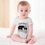 Personalized Bear Paw Name Year Father and Baby Set Matching Set Shirt Father New Dad Gift Our First Father's Day