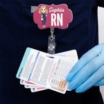 Personalized Cartoon Character Irregular Retractable Name ID Card Badge Reel with Title Birthday Appreciation Gift for Nurse Doctor Medical Staff