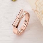 Anello di laurea inciso personalizzato Anello universitario Anello di classe Anello di laurea con testo Pietra di nascita per regalo di laurea