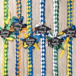 Personalized Graduation Ribbon Lace Braided Necklace with Graduation Cap Decoration
