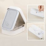 Personalizado arco estetoscopio nacimiento flor PU cuero joyero con LED maquillaje espejo enfermera semana gracias cumpleaños regalo para personal médico