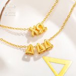 Personalisierte 3D Blase griechischen Buchstaben Halskette Schmuck Bid Day Schwesternschaft Geburtstag Geschenk für Schwestern Freunde | Callie × Affinity Licensing