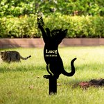 Piquet commémoratif en métal durable personnalisé pour chat Cadeau d'amour et de sympathie pour les amoureux des chats