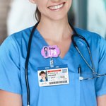 Personalized Cartoon Character Irregular Retractable Name ID Card Badge Reel with Title Birthday Appreciation Gift for Nurse Doctor Medical Staff