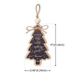 Personalised Wooden Christmas Tree Ornament with Engraved Year and 2-6 Names Christmas Tree Decor Gift for Family