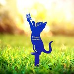 Piquet commémoratif en métal durable personnalisé pour chat Cadeau d'amour et de sympathie pour les amoureux des chats