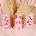 Gobelet en verre personnalisé 20oz Bridesmaid Disco Retro Iced Coffee Cup with Lid Straw Bridal Shower Bachelorette Party Engagement Gift