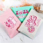 Bolsa de Maquillaje Personalizada Estilo Disco Bolsa de Cosméticos con Nombre Regalo para Boda Dama de Honor Despedida de Soltera
