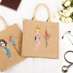 Estetoscopio Personalizado con Lazo Flor de Nacimiento Dibujos Animados Niña Bolsa de Yute con Nombre Cumpleaños Semana de la Enfermera Regalo de Agradecimiento para Enfermera Doctora Personal Médico