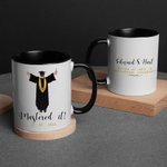 Personalised Mastered It Degree Graduation Ceramic Mug with Name for Class of 2025 Graduation Gift