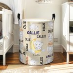 Personalisierte niedlichen Elefanten großen Spielzeug-Wäschekorb mit Griff wasserdicht Kinderzimmer Dekoration Housewarming Geschenk für Kinder