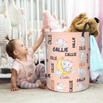 Personalisierte niedlichen Elefanten großen Spielzeug-Wäschekorb mit Griff wasserdicht Kinderzimmer Dekoration Housewarming Geschenk für Kinder