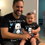 Personalizado Nuestro Primer Día del Padre Juntos 2025 Camisa Panda Padre e Hija Hijo Set Día del Padre Papá y Yo Papá y Bebé a juego