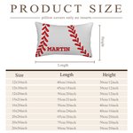 Personalized Soccer Tennis Baseball Rugby Sports Ball Soft Throw Pillow Cover with Name Birthday Housewarming Gift for Sports Lovers