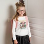 Personalizada Coquette Lazo Highland Vaca 100% Algodón Niño Camiseta Sudadera Sudadera con Capucha con Nombre Vuelta al Cole Regalo de Cumpleaños para Niños