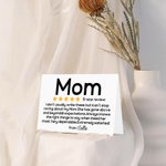 Personalized 5-star Review Greeting Card with Name and Envelope  Mother's Day Birthday Gift for Mom