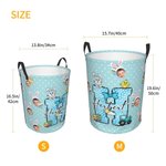 Conejito de lunares de colores personalizado Pollito Inicial 1-3 Cara Fotos Cesto para ropa sucia con nombre y asa Decoración del hogar Fiesta de Pascua Regalo para niños