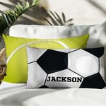 Personalized Soccer Tennis Baseball Rugby Sports Ball Soft Throw Pillow Cover with Name Birthday Housewarming Gift for Sports Lovers