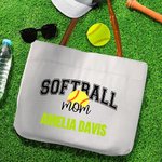 Personalisierte Ball Sport Mom Canvas große Tragetasche mit Namen Mütter Tag Geschenk für Frauen