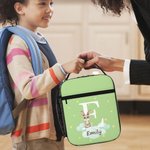 Personalisierte Mehrfahrbige Niedliche Waldtier Isolierte Lunchtasche mit Namen Netz-Seitentasche Schulanfang Picknick Geburtstag Geschenk für Kinder