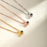 Personalized Engraved Initial Disc Photo Projection Necklace with 100 Languages I Love You Dainty Jewelry Birthday Anniversary Gift for Women