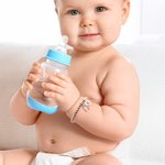 Herradura de la suerte personalizada Pulsera de abalorios elásticos Joyería con inicial Cumpleaños Bautizo Aniversario Regalo para niños Adultos