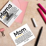 Personalized 5-star Review Greeting Card with Name and Envelope  Mother's Day Birthday Gift for Mom