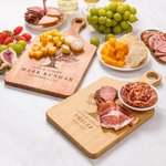 Personalized Engraved Tree of Life Reversible Charcuterie Cutting Board with Grip and Text Housewarming Wedding Gift for Family