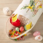 Orejas de conejo personalizado Cruz cesta de lona con el nombre de Pascua Huevos de Caza Fiesta de Cumpleaños Regalo para los niños