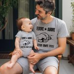 Personlig knytnäve matchande uppsättning skjorta Besties sedan år far och baby fars dag gåva ny pappa gåva bomullsskjorta