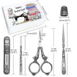 Personalisiertes Retro Stickscheren-Set mit Namen und Aufbewahrungsbox 6-tlg. Geschenke für Nähliebhaber Schneider