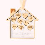 Personalisierte 1-9 Familienmitglied Namen Liebe Haus Weihnachten Ornament