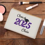 Personalized Bachelor Cap Name Makeup Bag Class of 2025 Graduation Gift