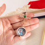 Personalised Graduation Cap Scroll Birthstone Memorial Locket Brooch Pin with 1-11 Photos Grad Ceremony Sympathy Gift for Class of 2025 Graduates