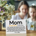 Personalized 5-star Review Greeting Card with Name and Envelope  Mother's Day Birthday Gift for Mom