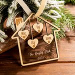 Personalisierte 1-9 Familienmitglied Namen Liebe Haus Weihnachten Ornament