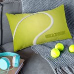Personalized Soccer Tennis Baseball Rugby Sports Ball Soft Throw Pillow Cover with Name Birthday Housewarming Gift for Sports Lovers