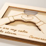 Personalized Engraved Cake Elf Bunny Wooden Greeting Gift Card Holder with Text and Name Birthday Easter Mother's Day Gift for Family Friends