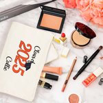 Personalized Bachelor Cap Name Makeup Bag Class of 2025 Graduation Gift