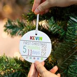 Personalised Ceramic Baby Photo Ornament with Baby Information Birth Announcement Gift First Christmas Gift for Baby