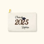 Personalized Bachelor Cap Name Makeup Bag Class of 2025 Graduation Gift