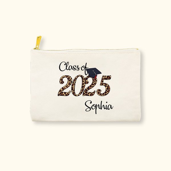 Gepersonaliseerde Bachelor Cap Naam Make-up tas Klasse van 2025 afstuderen Gift
