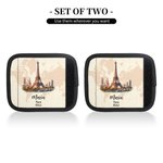 Personalisierte Reise Wahrzeichen Gepäck Griff Wrap mit Namen Set von 2 Reise-Accessoires Weihnachtsgeschenk für Reiseliebhaber