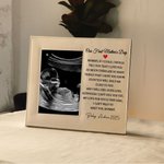 Personalised Our First Mother's Day Leather Photo Frame with Text and Folding Stand Memorial Mother's Day Gift for New Mother