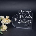 Personalisierte Herz Acryl Haustier Memorial Plaque mit warmen Nachricht Haustier Verlust Sympathie Geschenk für Tierliebhaber