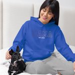 Henkilökohtainen Cool Mom T-paita huppari huppari Gradientti otsikko ja vuosi Monivärinen saatavilla Äitienpäivä lahja Mama Grandma