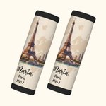 Personalisierte Reise Wahrzeichen Gepäck Griff Wrap mit Namen Set von 2 Reise-Accessoires Weihnachtsgeschenk für Reiseliebhaber