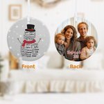 Personalisierte Keramik Schneemann Ornament mit Familiennamen Home Dekoration Weihnachtsgeschenk für Familie