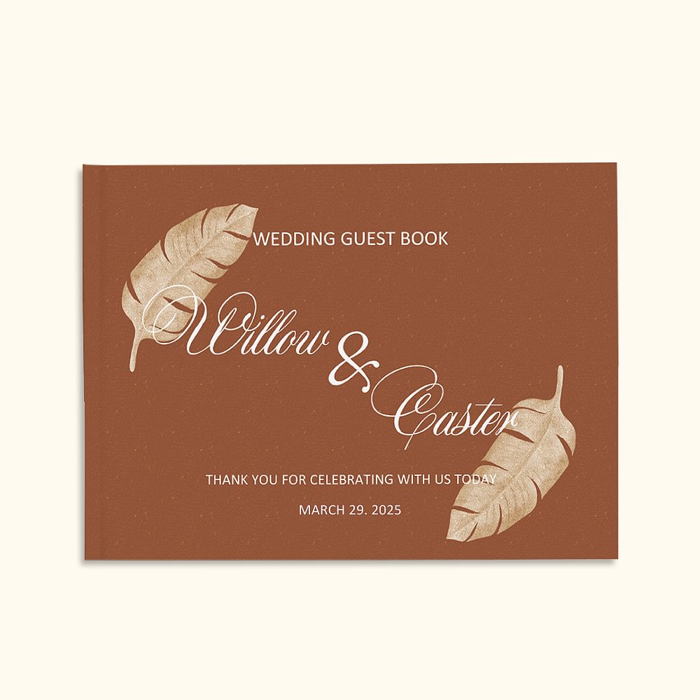 Livre d'or de mariage rustique personnalisé Album d'anniversaire Album de mariage Cadeau de fiançailles pour la mariée et le marié