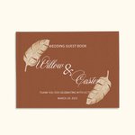 Personalized Boho Rustic Wedding Guest Book Anniversary Album Wedding Keepsake Engagement Gift for Bride Groom